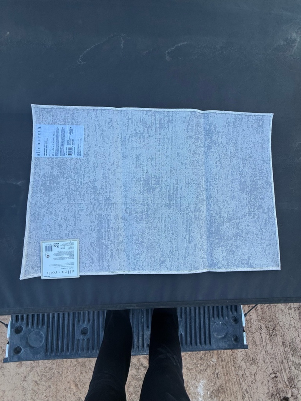 Allen + Roth Textured Gray Rug - Picture 4 of 6